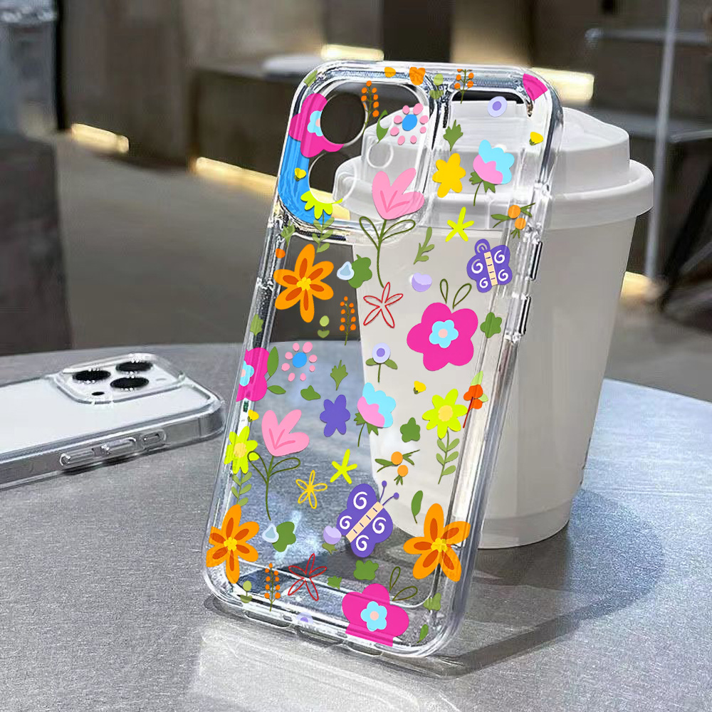 Colorful Flower Clear Phone Ca - огляд і ціна Clear Shockproof Bumper Case