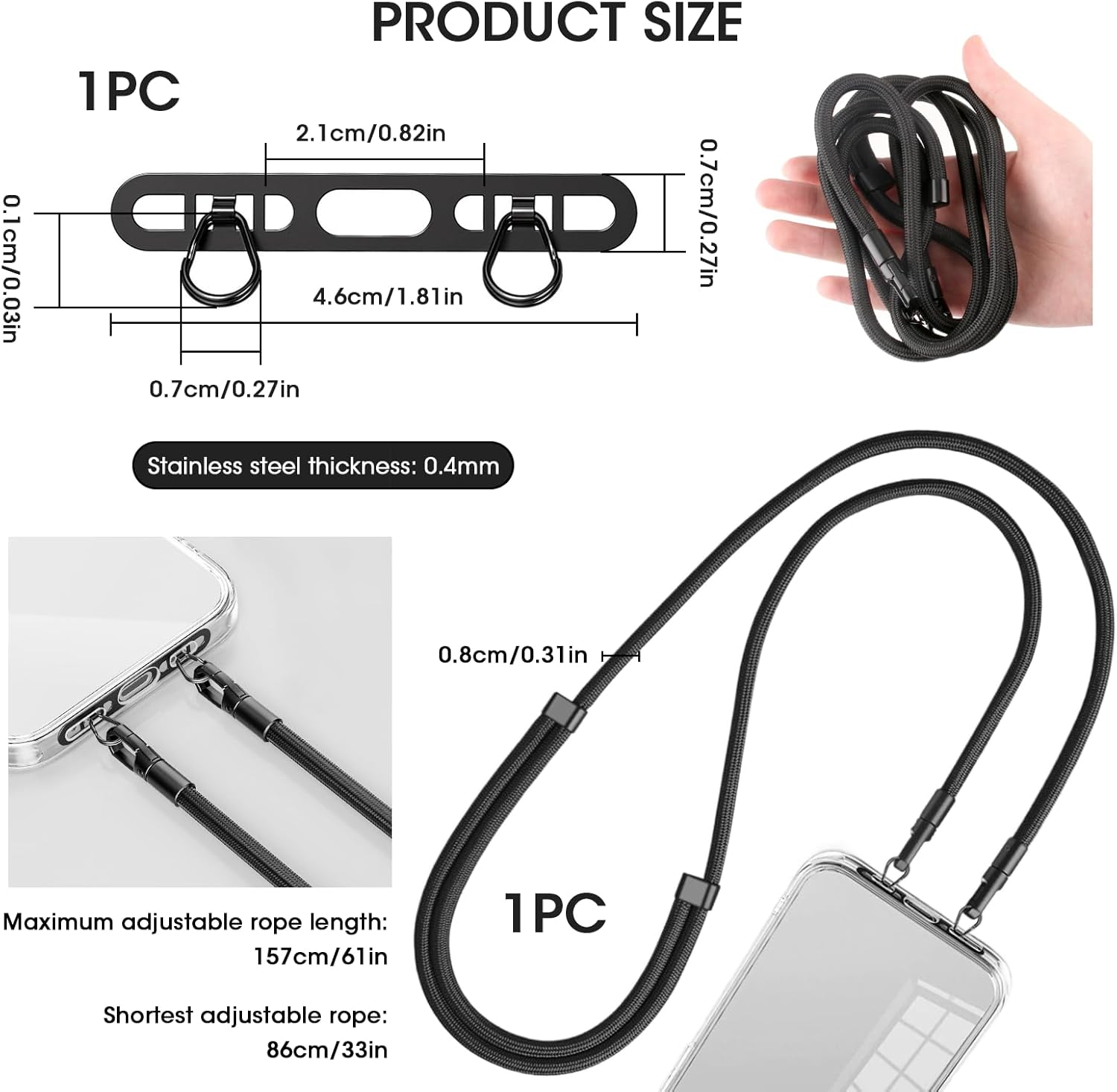 Cell Phone Lanyard, Upgraded D - огляд і ціна Crossbody Lanyard Neck Strap Case